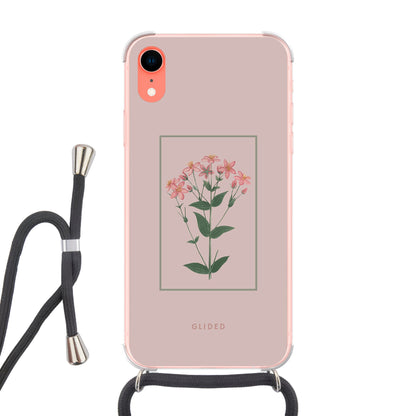 Blossy - iPhone XR Handyhülle Crossbody case mit Band