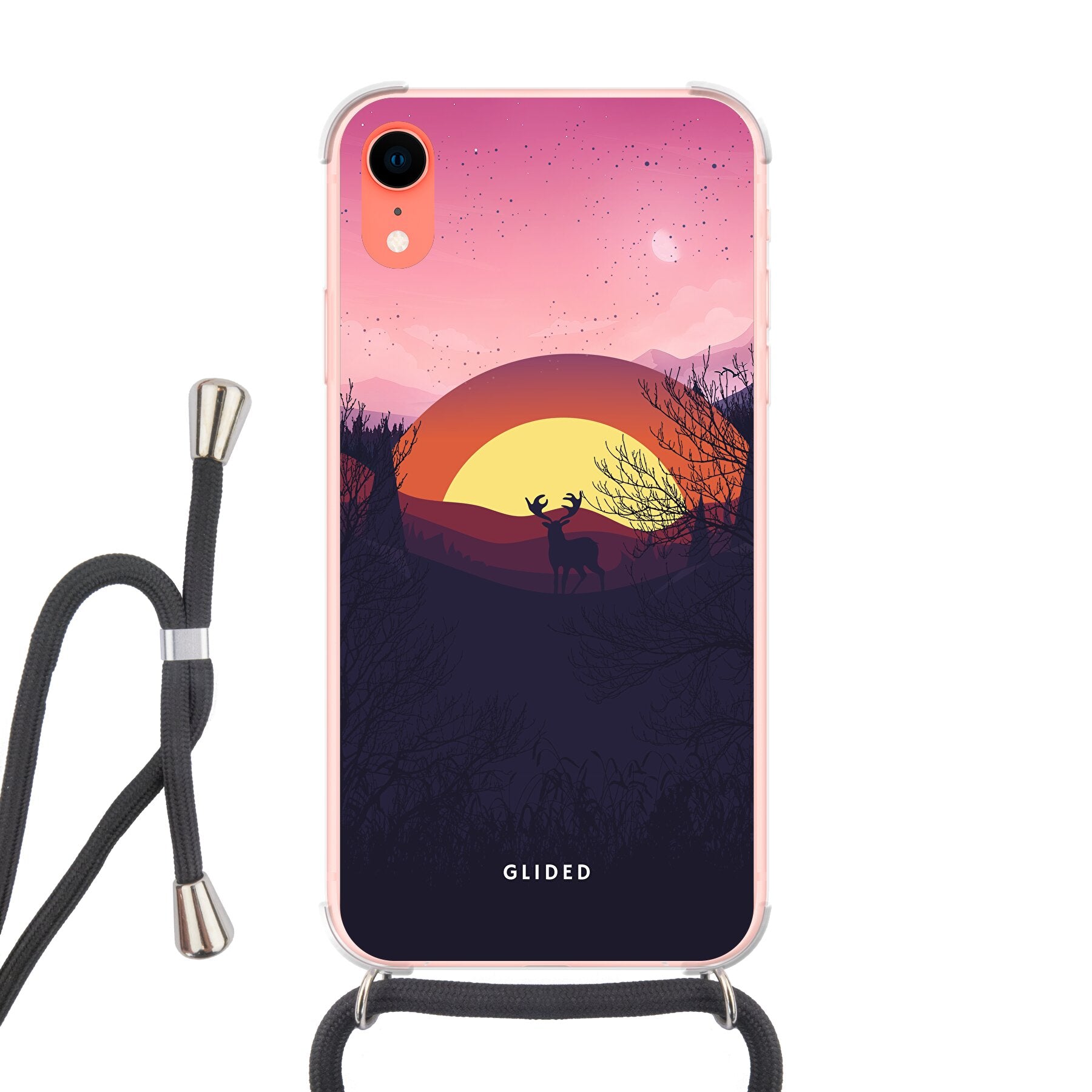 Sunset Majesty - iPhone XR Handyhülle Crossbody case mit Band