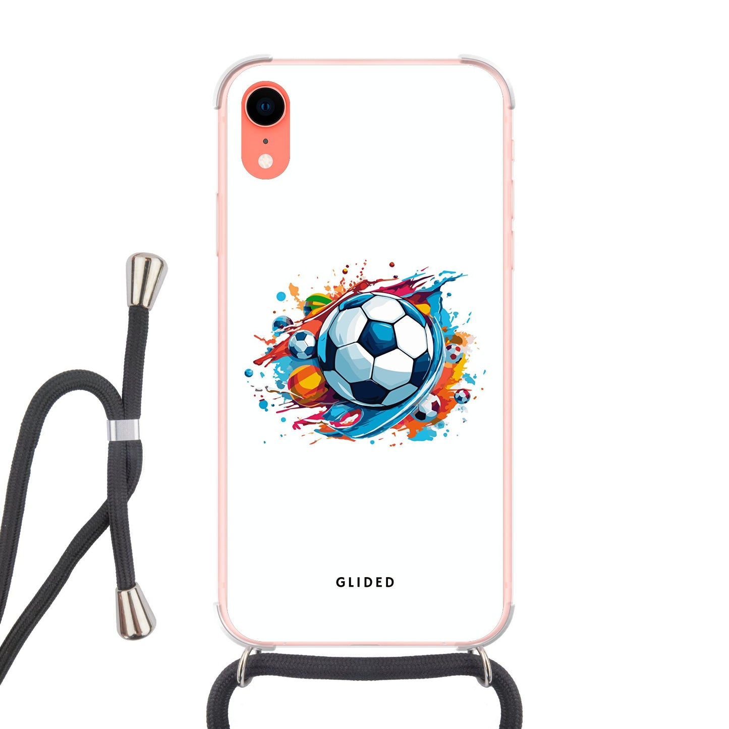 Football Passion - iPhone XR Handyhülle Crossbody case mit Band