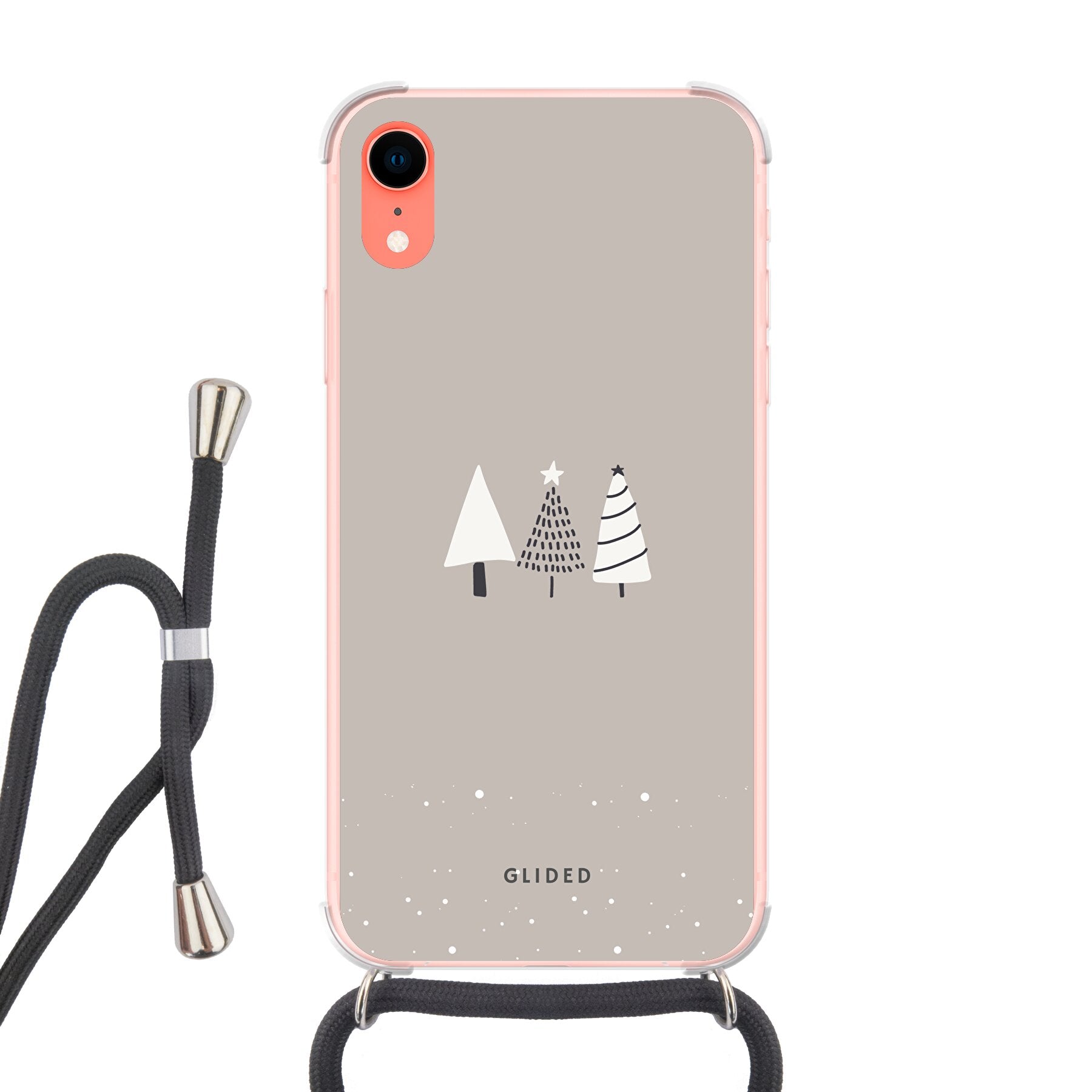 Snowscape - iPhone XR Handyhülle Crossbody case mit Band