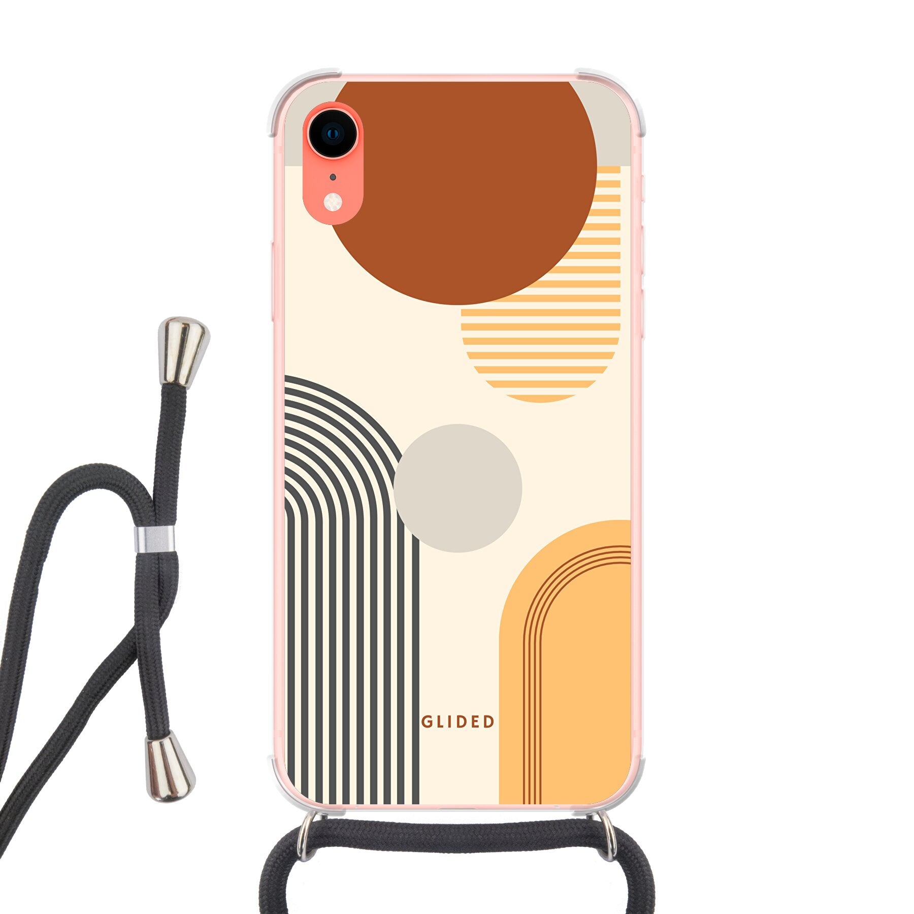 Abstraction - iPhone XR Handyhülle Crossbody case mit Band