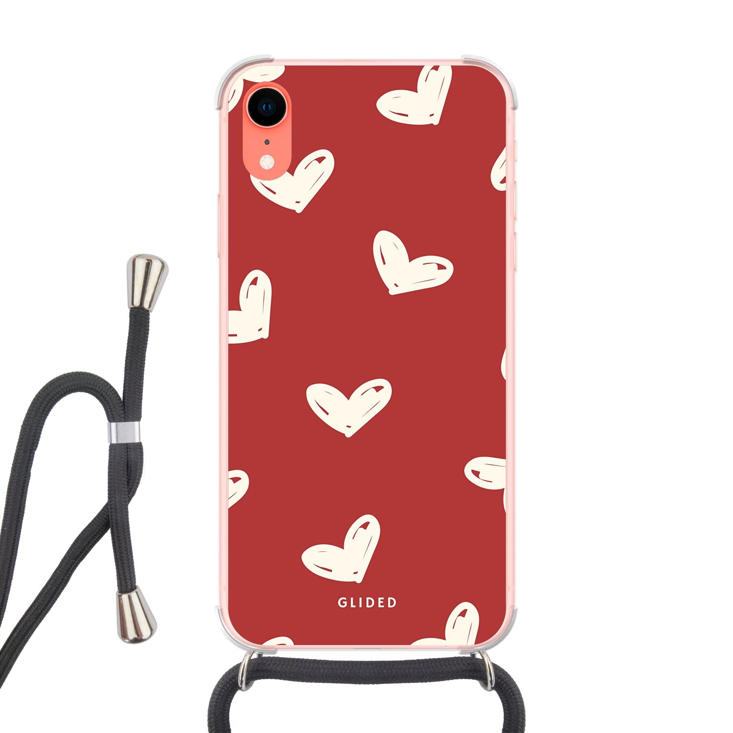 Red Love - iPhone XR - Crossbody case mit Band