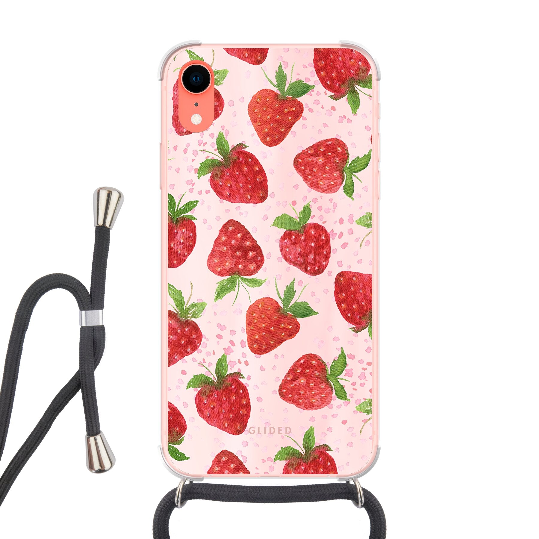 Strawberry Dream - iPhone XR Handyhülle Crossbody case mit Band