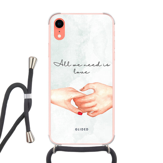 PureLove - iPhone XR Handyhülle Crossbody case mit Band