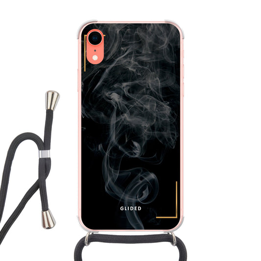 Black Mystery - iPhone XR Handyhülle Crossbody case mit Band