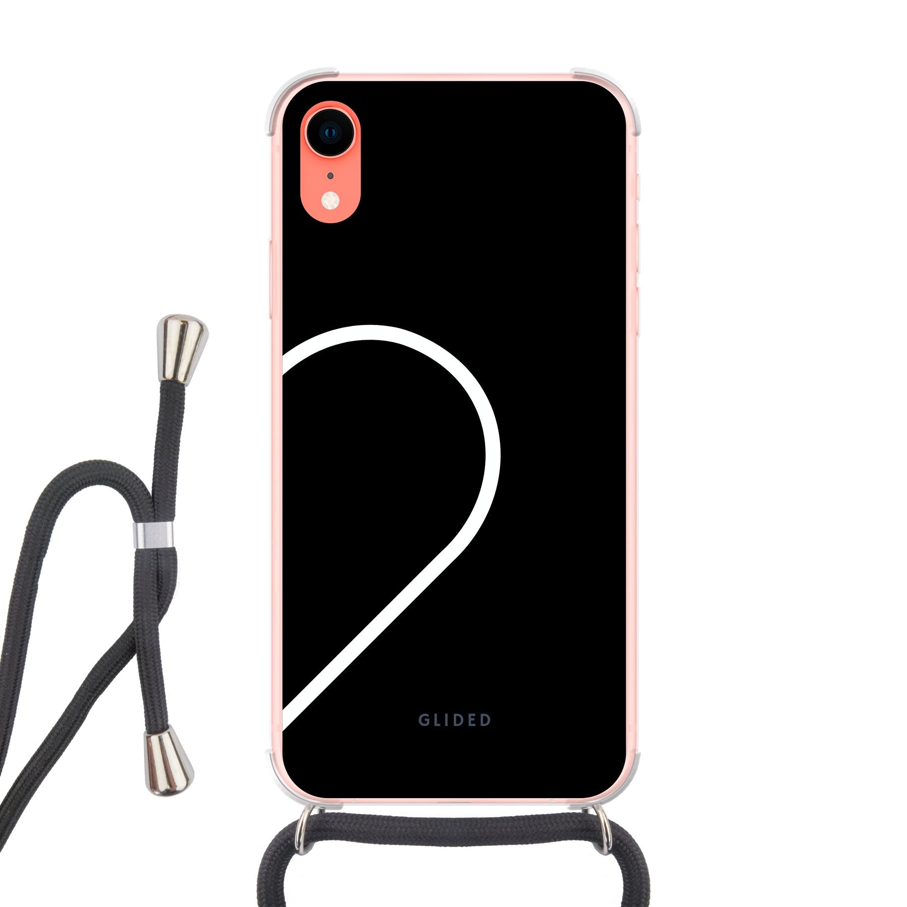 Harmony Black - iPhone XR Handyhülle Crossbody case mit Band