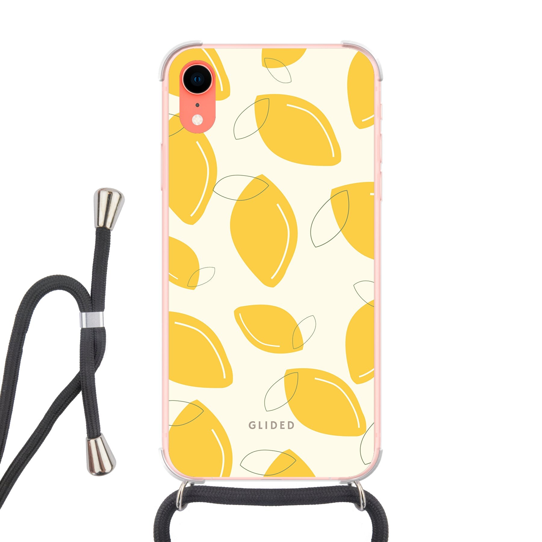 Abstract Lemon - iPhone XR - Crossbody case mit Band