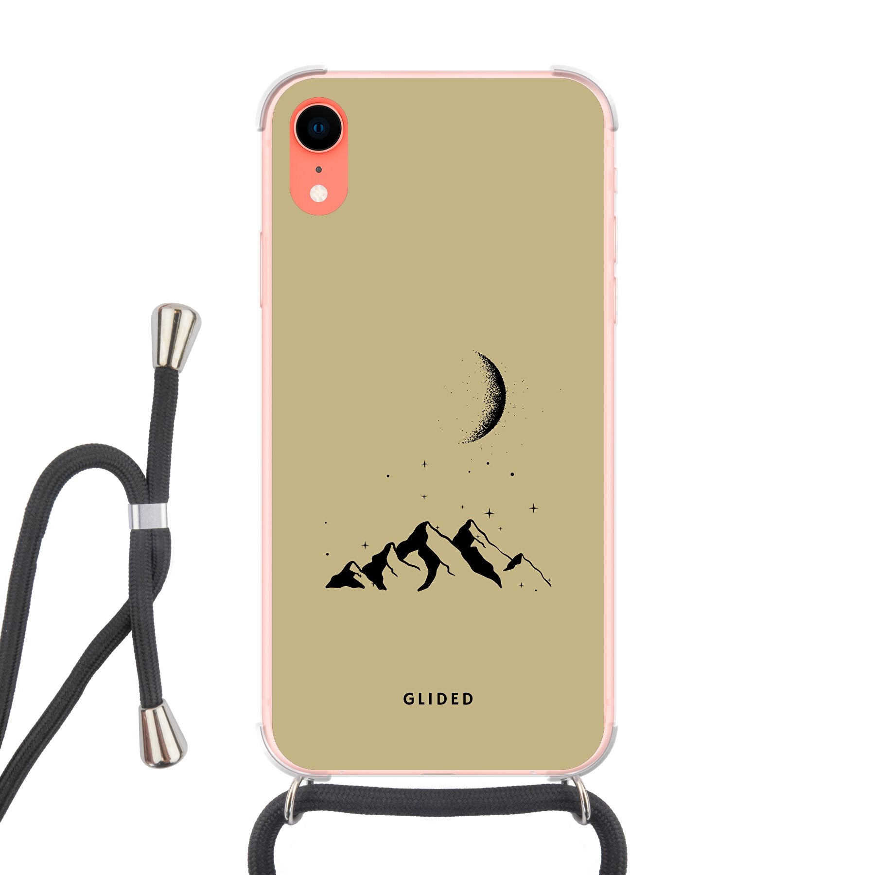 Lunar Peaks - iPhone XR Handyhülle Crossbody case mit Band