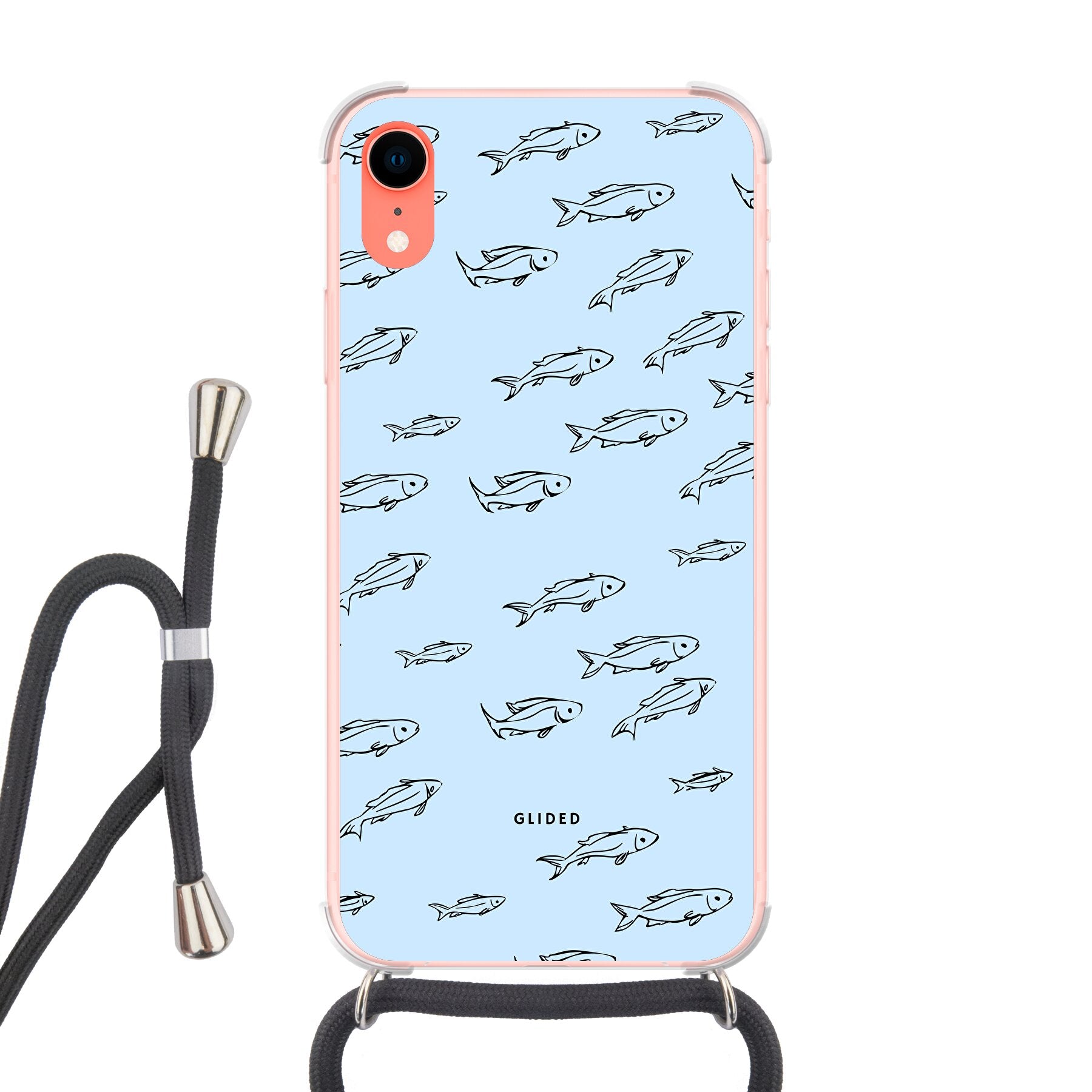 Fishy - iPhone XR Handyhülle Crossbody case mit Band