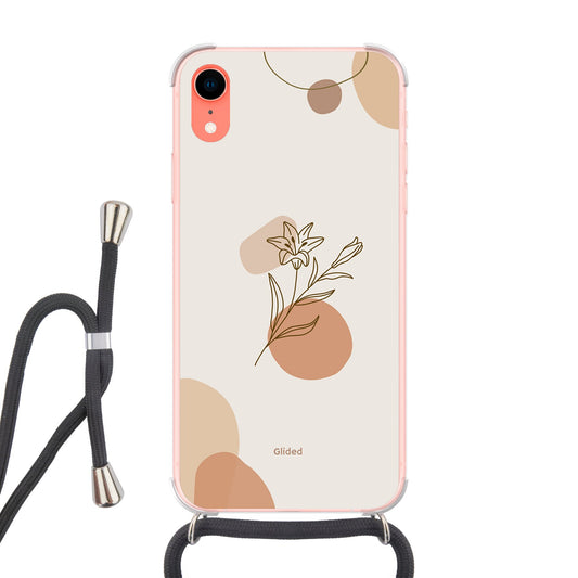 Flora - iPhone XR Handyhülle Crossbody case mit Band