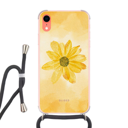 Yellow Flower - iPhone XR Handyhülle Crossbody case mit Band