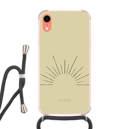 Sunrise - iPhone XR Handyhülle Crossbody case mit Band