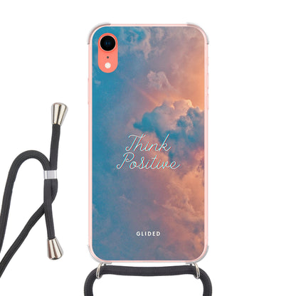 Think positive - iPhone XR Handyhülle Crossbody case mit Band