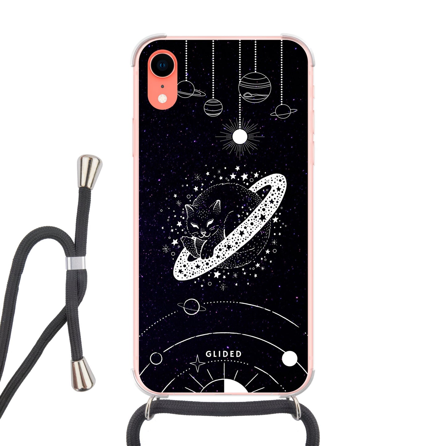 Astro Whiskers - iPhone XR Handyhülle Crossbody case mit Band