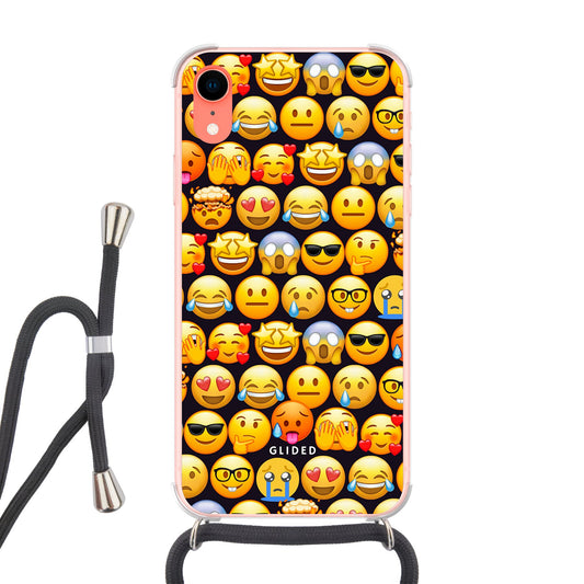 Emoji Town - iPhone XR Handyhülle Crossbody case mit Band