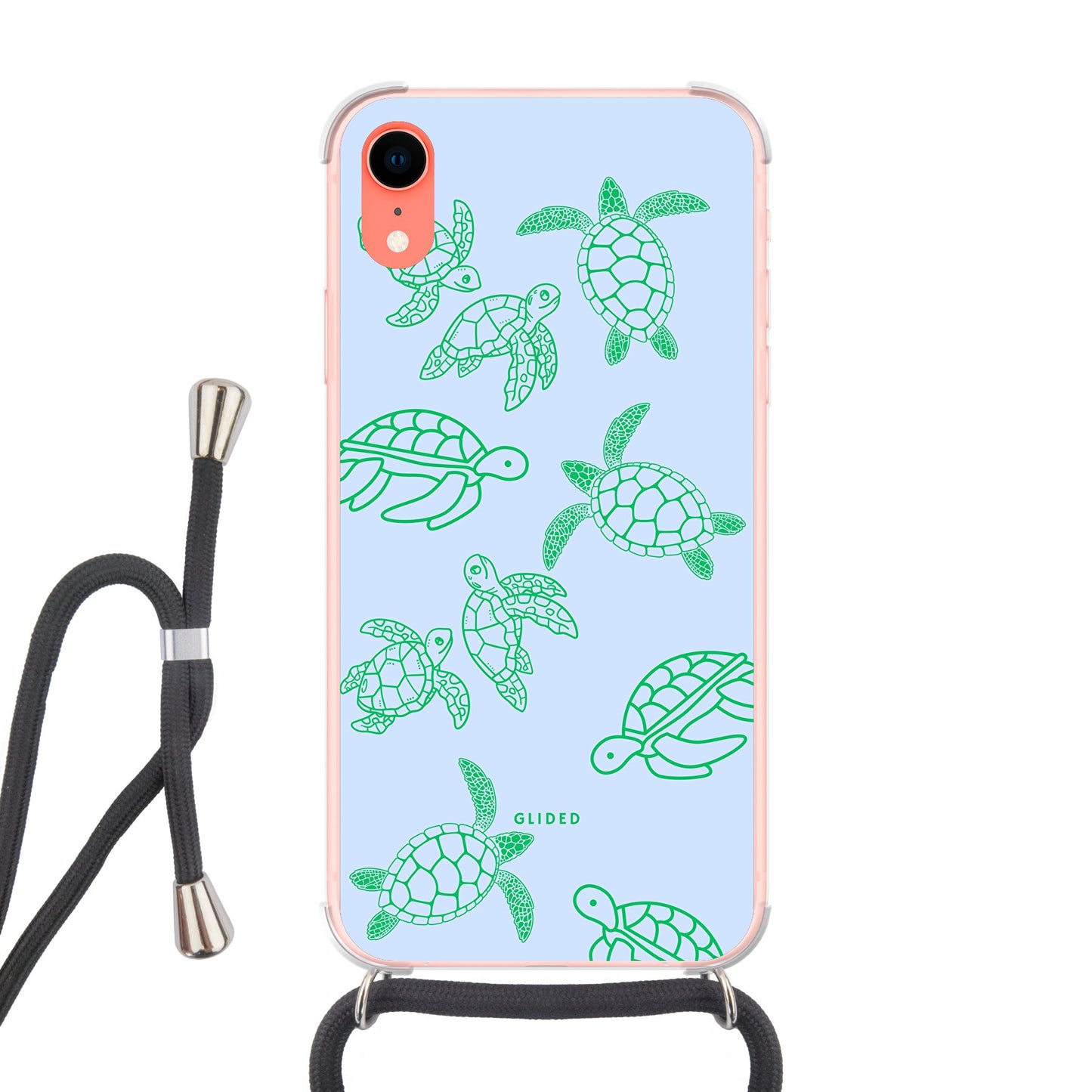 Turtly - iPhone XR Handyhülle Crossbody case mit Band