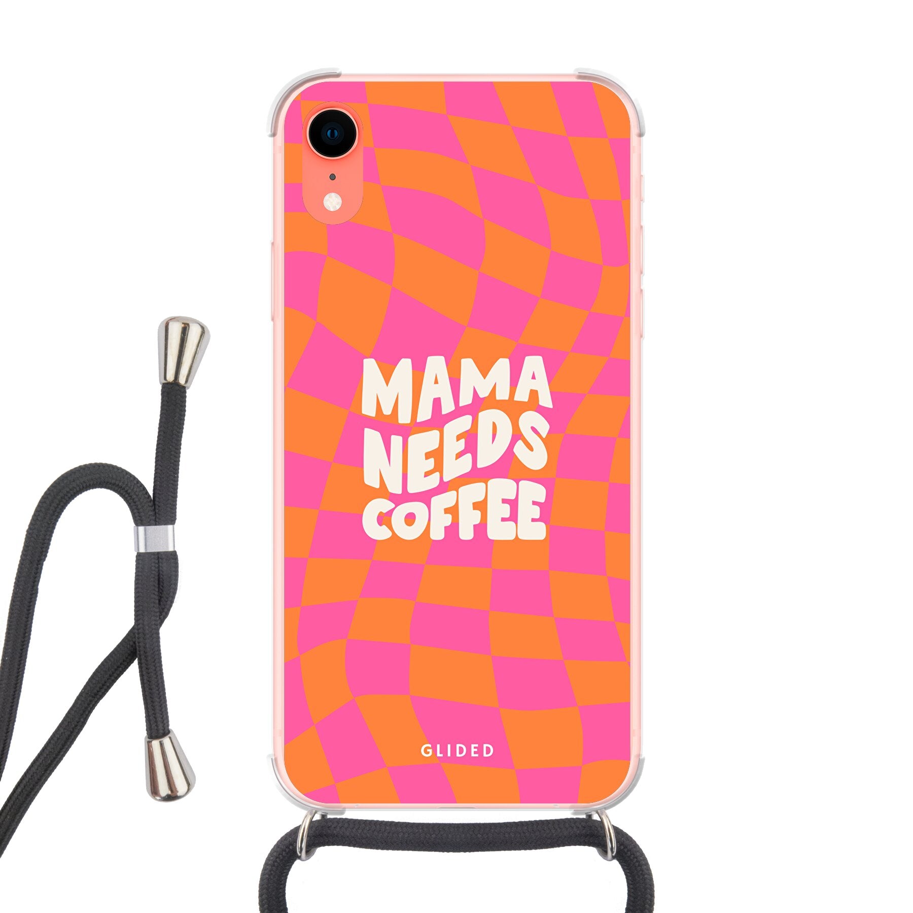 Coffee Mom - iPhone XR - Crossbody case mit Band