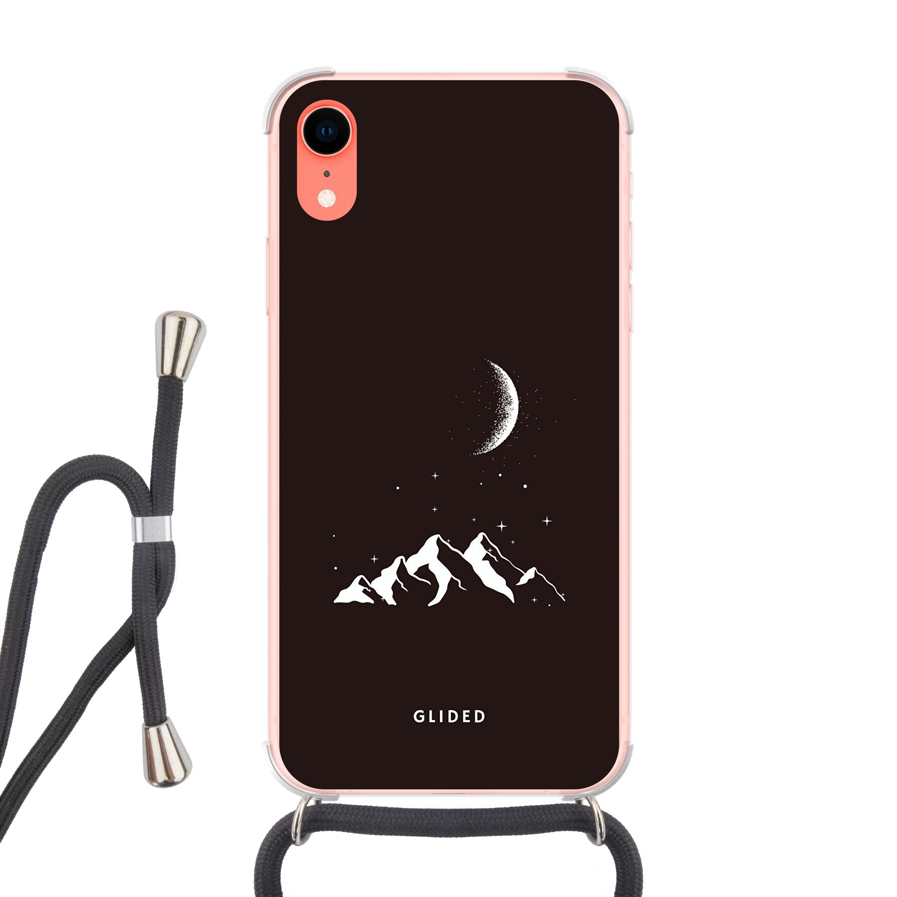 Midnight Peaks - iPhone XR Handyhülle Crossbody case mit Band