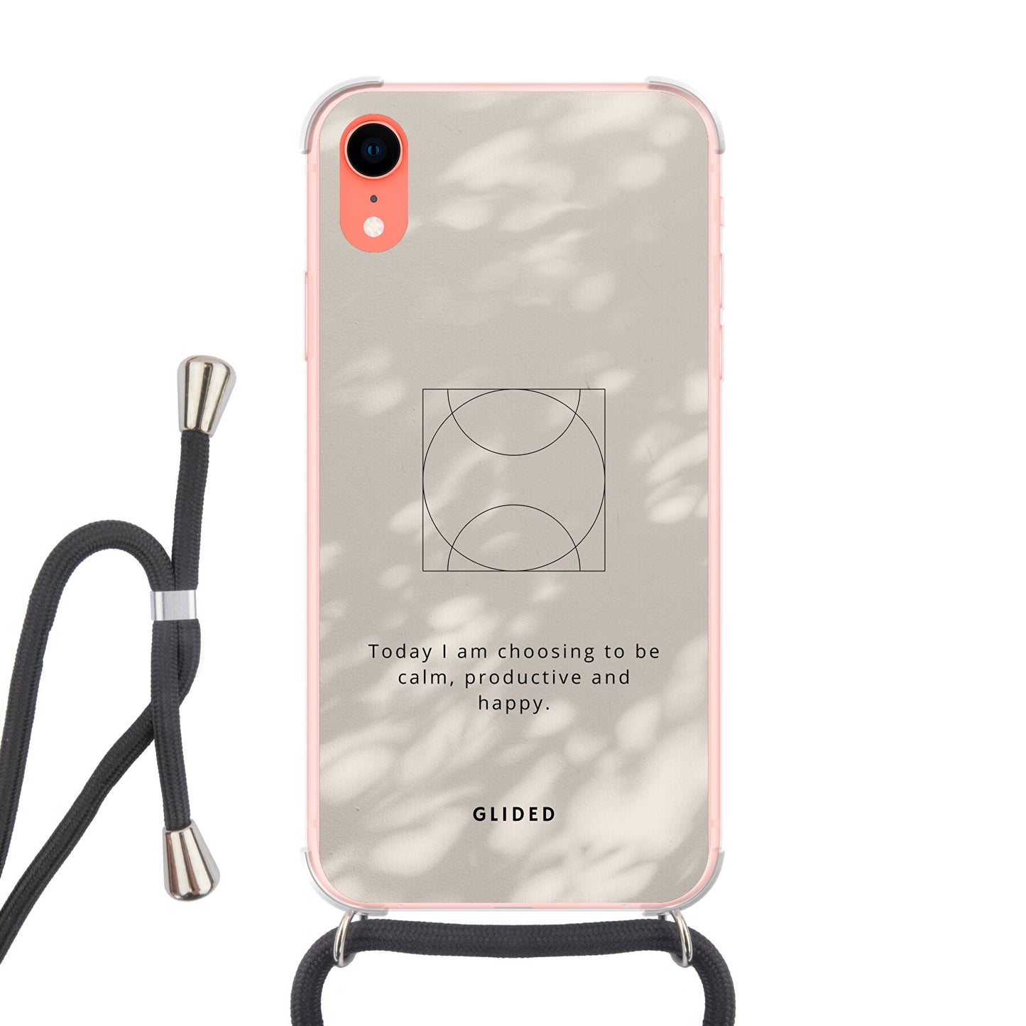 Affirmation - iPhone XR Handyhülle Crossbody case mit Band