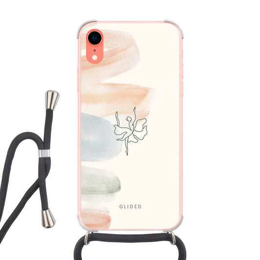 Aquarelle - iPhone XR Handyhülle Crossbody case mit Band